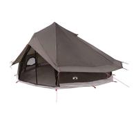 vidaXL Carpa Tipi Marrón Gris 700 x 700 x 395 cm Poliéster y Acero