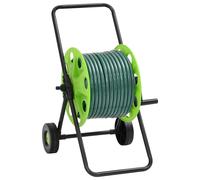 vidaXL Carrete de manguera con set de racores PVC verde 0,5" 30 m