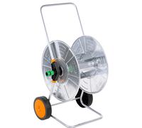 vidaXL Carrete de rollo para manguera 110 m 1/2" o 80 m 3/4" acero