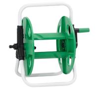 vidaXL Carrete de rollo para manguera de pie acero verde 45 m 1/2"