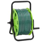 vidaXL Carrete de rollo para manguera de pie PVC verde 30 m