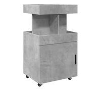 vidaXL Carrito de bar madera de ingeniería gris hormigón 50x41x89 cm