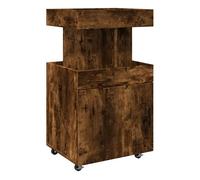Vidaxl carrito de bar madera de ingeniería roble ahumado 50x41x89 cm