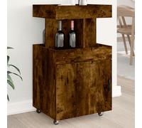 vidaXL Carrito de bar madera de ingeniería roble ahumado 50x41x89 cm