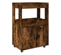Vidaxl carrito de bar madera de ingeniería roble ahumado 60x39,5x89 cm