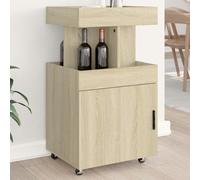 Vidaxl carrito de bar madera de ingeniería roble sonoma 50x41x89 cm