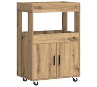 vidaXL Carrito de Bar Roble Artisan 60 x 39,5 x 89 cm