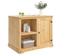 VidaXL - Carrito de cocina (2 unidades, cera de miel, 112 x 77 x 91,5 cm, carrito de cocina, estilo rústico, gran almacenamiento, carrito de madera, práctico, organización interior, esencial para el