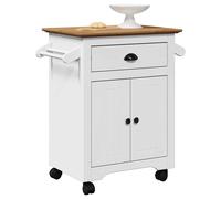 vidaXL Carrito de cocina BODO blanco y marrón 72x45x80 cm
