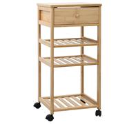 vidaXL Carrito de cocina con ruedas Natural 37 x 36 x 80 cm Bambú
