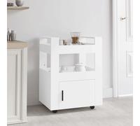 vidaXL Carrito de cocina madera contrachapada blanco 60x45x80 cm
