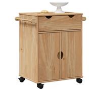 vidaXL Carrito de cocina OTTA madera maciza de pino 59x45x80 cm