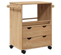 vidaXL Carrito de cocina OTTA madera maciza de pino 59x45x80 cm