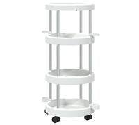 vidaXL Carrito de limpieza con cesto y ruedas – Aluminio, soportes para escobas y fregonas