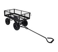 vidaXL Carrito de mano de jardín negro 250 kg