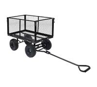 vidaXL Carrito de mano de jardín negro 350 kg