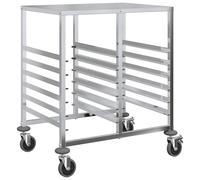 vidaXL Carro con bandejas y 12 contenedores GN 75x55x87 cm