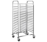 vidaXL Carro para panadería con 32 contenedores GN 75x55x162,5 cm Estante para bandejas
