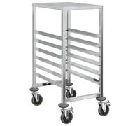 vidaXL Carro para panadería con bandejas y 6 contenedores GN 39x55x87 cm