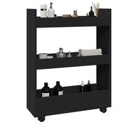 vidaXL Carro de almacenaje estrecho 3 niveles madera envejecida en color Madera antigua/Gris sonoma/Roble Sonoma y más