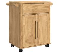 vidaXL Carro de Cocina FLORO 72,5 x 45 x 80 cm Multicolor Marrón cera