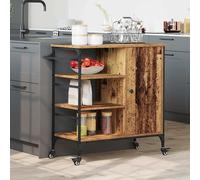 vidaXL Carro de Cocina Madera vieja 87.5 x 39 x 84.5 cm