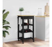 vidaXL Carro de Cocina MONZA Negro 48 x 40 x 88,5 cm