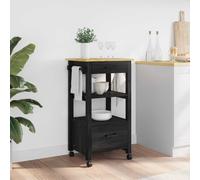 vidaXL Carro de Cocina MONZA Negro 48 x 40 x 88,5 cm