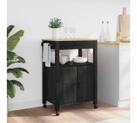 vidaXL Carro de Cocina MONZA Negro 60 x 40 x 88,5 cm