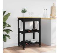 vidaXL Carro de Cocina MONZA Negro 60 x 40 x 88,5 cm