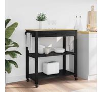 vidaXL Carro de Cocina MONZA Negro 84 x 40 x 88,5 cm