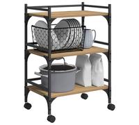 vidaXL Carro de Cocina Roble Artisan 50 x 35 x 75.5 cm