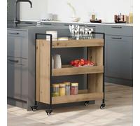 vidaXL Carro de Cocina Roble artisan 70 x 30 x 82 cm