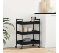 vidaXL Carro de Cocina Roble negro 50 x 30 x 70 cm