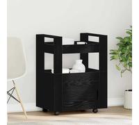 vidaXL Carro de Cocina Roble negro 60 x 45 x 80 cm