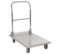 vidaXL Carro portaequipajes acero inoxidable plateado 82x53x86 cm