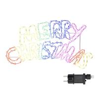 vidaXL Cartel de Navidad con 240 LED Multicolor 99,5 x 54 cm PVC, Decoración para Sala, Adorno Moderno navideño, Cartel Festivo, Luces LED, Arte Mural Alegre, Acento de jardín