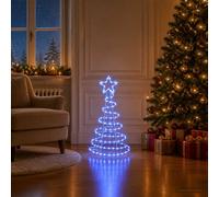 vidaXL Cartel LED de árbol de Navidad LOVIISA 100 LED Azul 51 x 99 cm