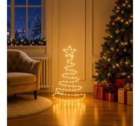 vidaXL Cartel LED de árbol de Navidad LOVIISA 100 LED Blanco Cálido