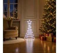 vidaXL Cartel LED de árbol de Navidad LOVIISA 100 LED Blanco frío