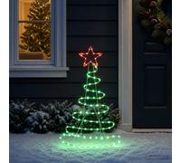 vidaXL Cartel LED de árbol de Navidad LOVIISA 100 LED Rojo, Verde