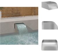 vidaXL Cascada de 30x34x14 cm, acero inoxidable 304 - Fuentes y cascadas