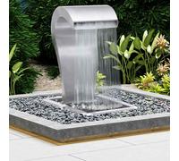 Cascada De Jardín Acero Inoxidable Plateado 34x49x82 Cm Vidaxl