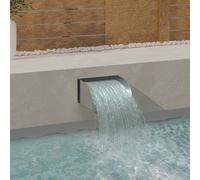 vidaXL Cascada de jardín con LEDs acero inoxidable 304 30x34x14 cm