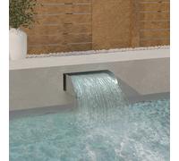 vidaXL Cascada de jardín con LEDs acero inoxidable 304 45x34x14 cm