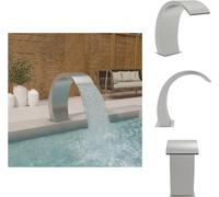 vidaXL Cascada para piscina, 22x60x70 cm, acero inoxidable 304 - Fuentes y cascadas