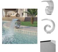 vidaXL Cascada para piscina, acero inoxidable, 50x30x53 cm, color plateado - Fuentes y cascadas
