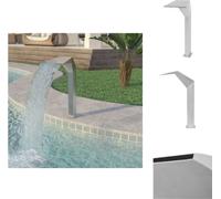 vidaXL Cascada para piscina, acero inoxidable, 50x30x90 cm, color plateado - Fuentes y cascadas