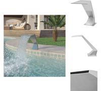 vidaXL Cascada para piscina, acero inoxidable, 64x30x52 cm, color plateado - Fuentes y cascadas