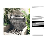 vidaXL Cascada para piscina con luces LED, acero inoxidable, 110 cm - Fuentes y cascadas